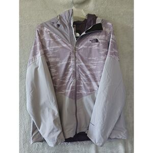 The North Face Lg DryVent Full Dual Zipper Hooded Jacket Windbreaker Purple